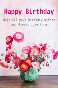 Happy Birthday Flower With Quotes - Happy Birthday Wishes, Memes, SMS ...