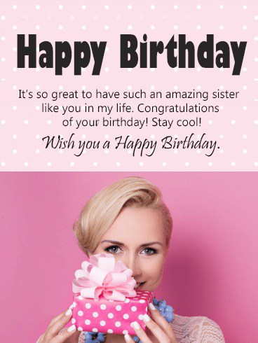 Happy Birthday Sister Wish You A Happy Birthday - Happy Birthday Wishes, Memes, SMS & Greeting eCard Images