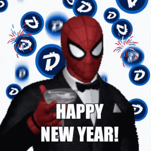 Free Happy New Year Spiderman GIFs 2023- Happy Birthday Wishes, Memes, SMS & Greeting eCard Images