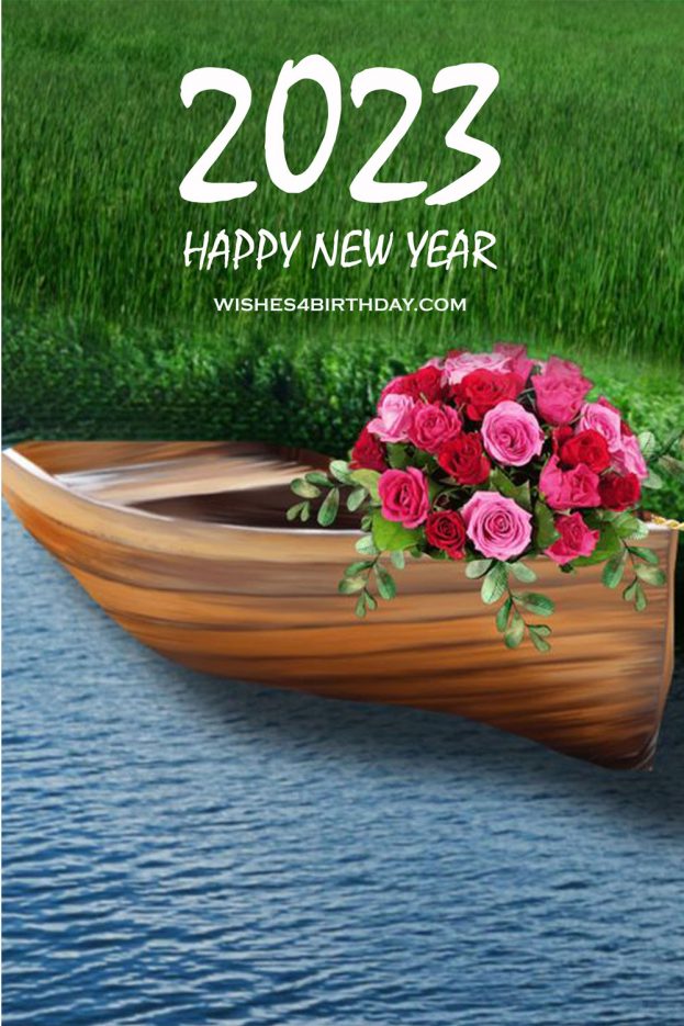 Pictures Of Roses And A Boat Of Love In The New Year 2023 - Happy Birthday Wishes, Memes, SMS & Greeting eCard Images