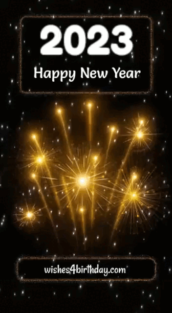 Fantastic Happy New Year 2023 fireworks animated GIF - Happy Birthday Wishes, Memes, SMS & Greeting eCard Images