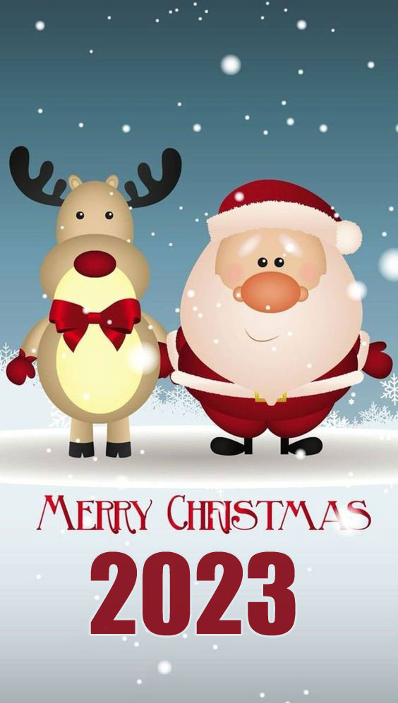 Happy New Year Reindeer & Santa Claus Images 2023 - Happy Birthday Wishes, Memes, SMS & Greeting eCard Images