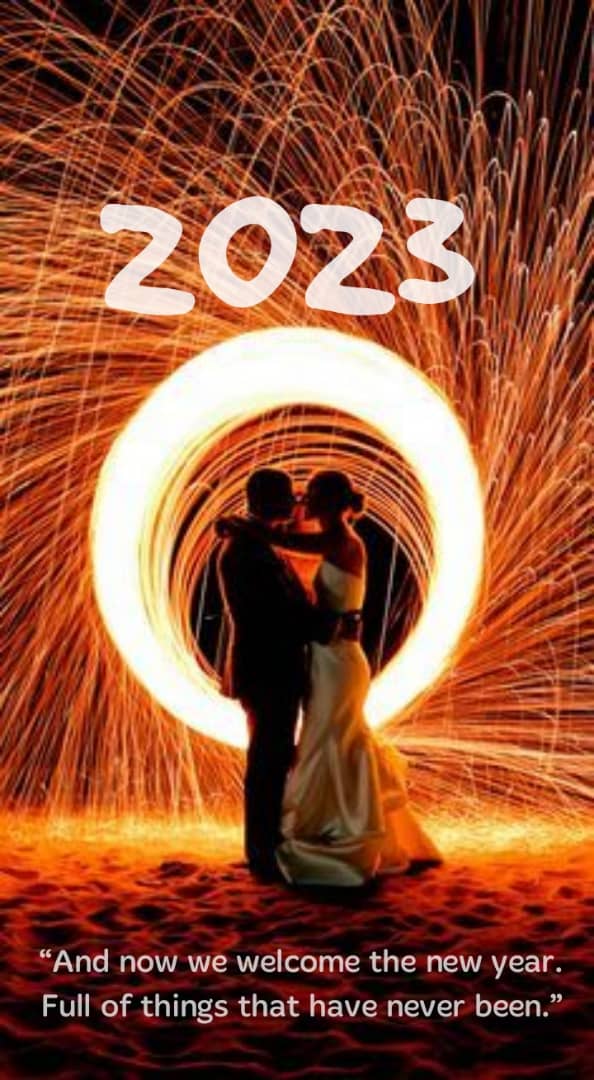 2023 New Year Golden Fireworks Images