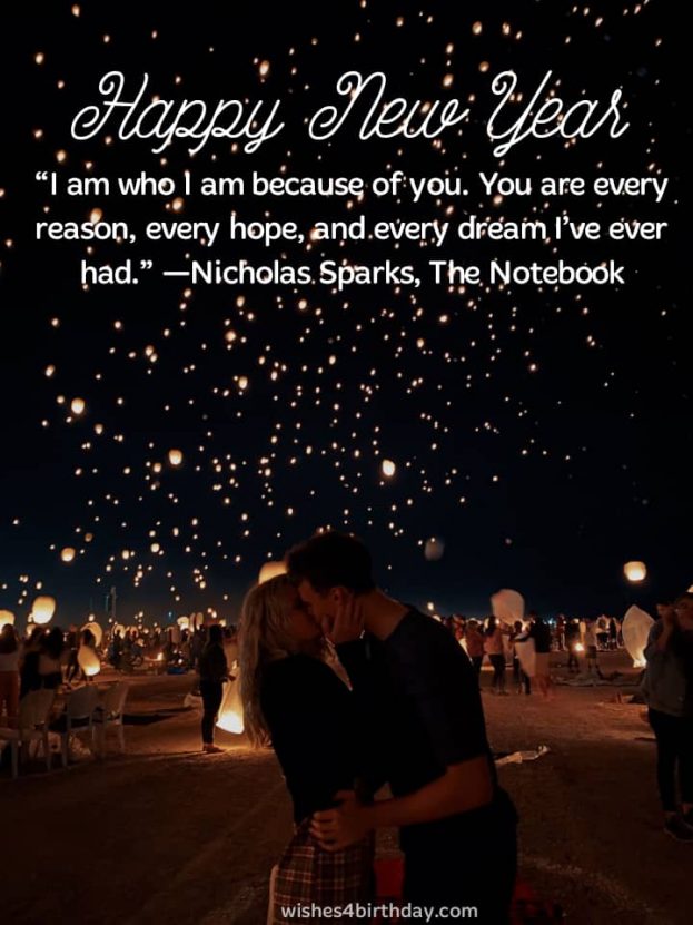 Kiss Happy New Year Quotes 2023 For Her