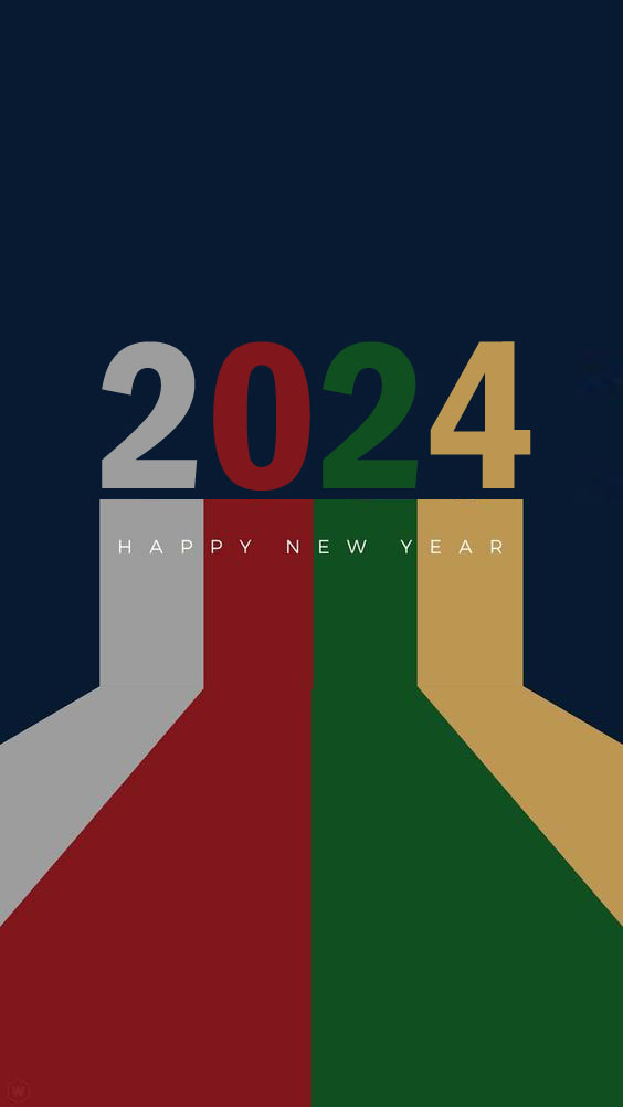 2024 Happy New Year Colorful Lines Images