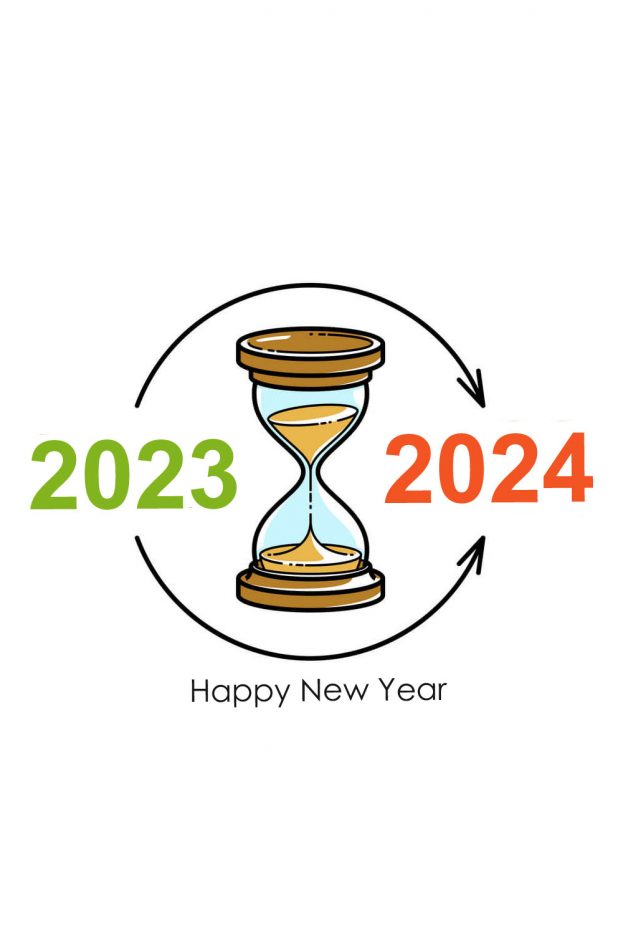 Happy New Year Sand Timer Countdown 2024