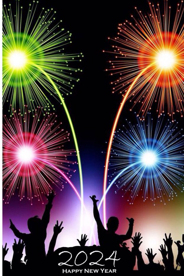 Modern Happy New Year Fireworks 2024