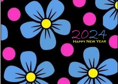 New Year Colorful Flowers Backgrounds 2024
