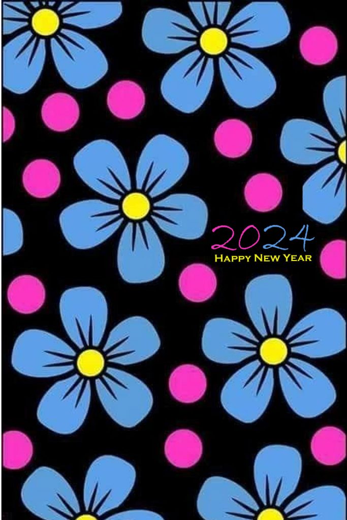 New Year Colorful Flowers Backgrounds 2024 Happy Birthday Wishes   New Year Colorful Flowers Backgrounds 2024 683x1024 