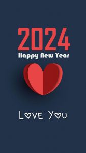 New Year Love Red Heart 2024 On Facebook 169x300 
