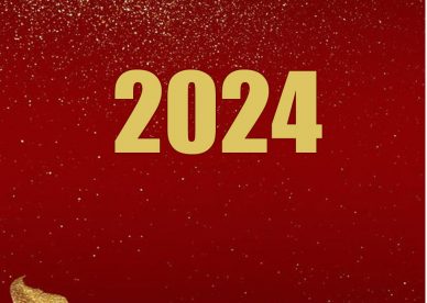 Red Golden Happy New Year 2024 Background