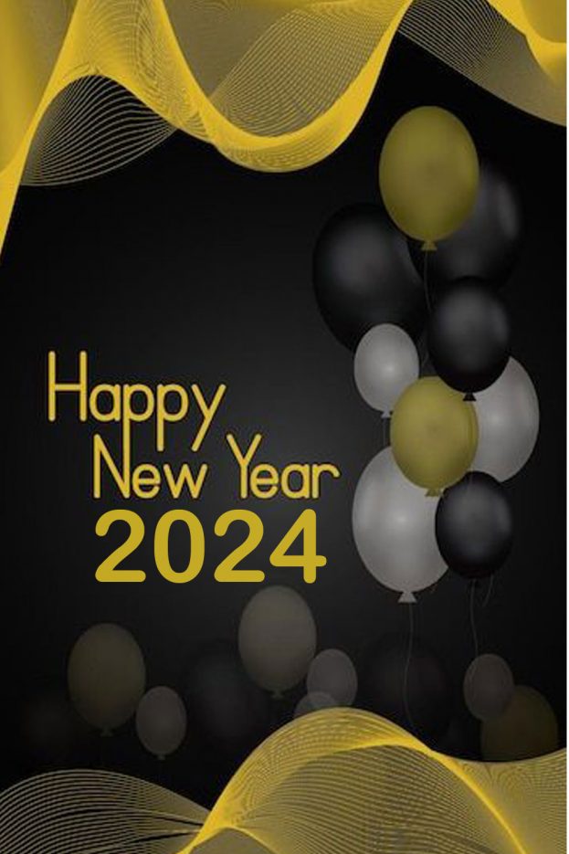 Happy New Year 2024 Gold Template Images