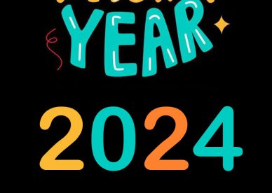 Happy New Year 2024 Occasion Banner With Colors