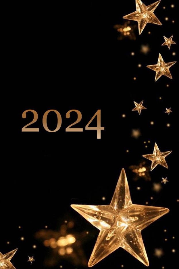 Happy New Year 2024 Stars Wallpapers