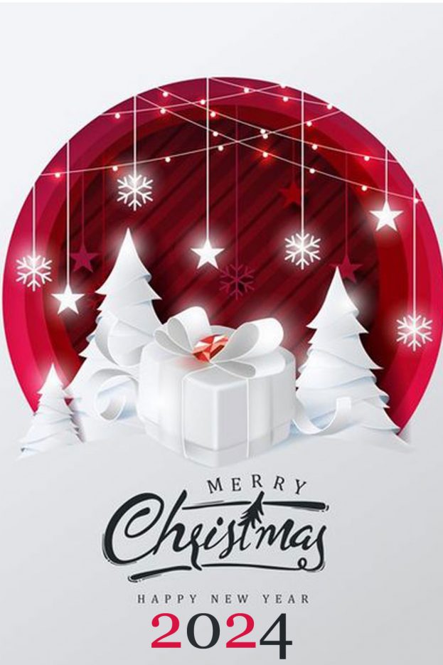 Happy New Year 2024 Christmas Background Decorated Images