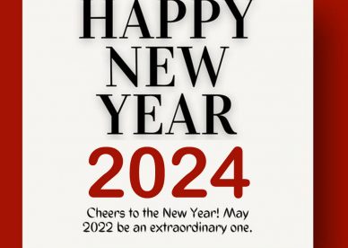 Happy New Year 2024 Red Background