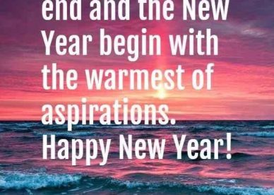 Let the Old Year End and the New Year Begin A New Beginning for Everyone