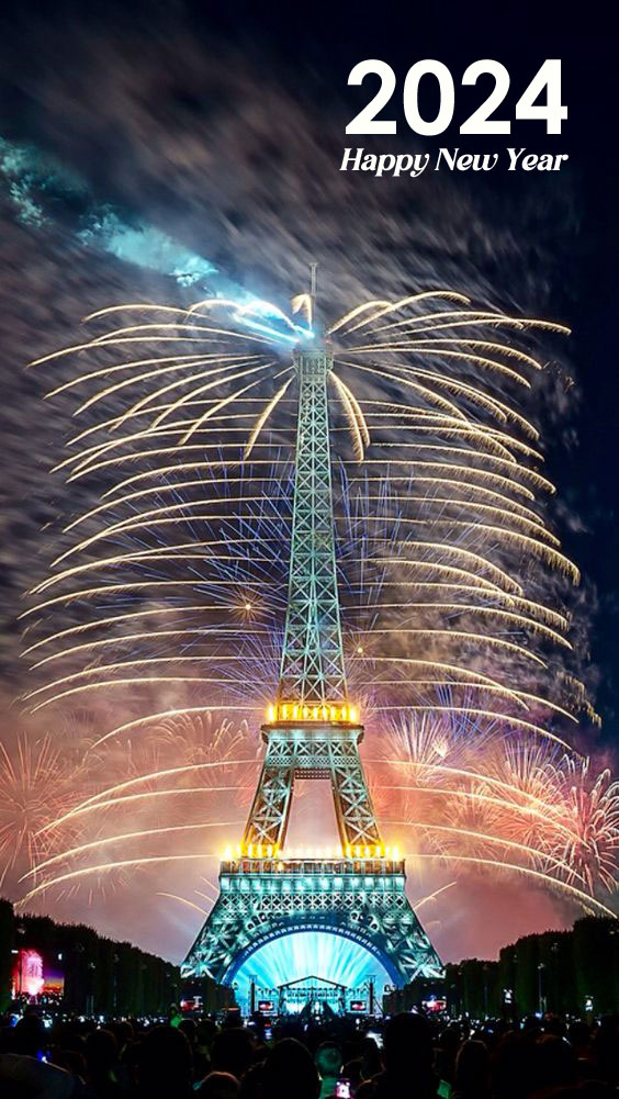 Happy New Year Live Images In Paris 2024
