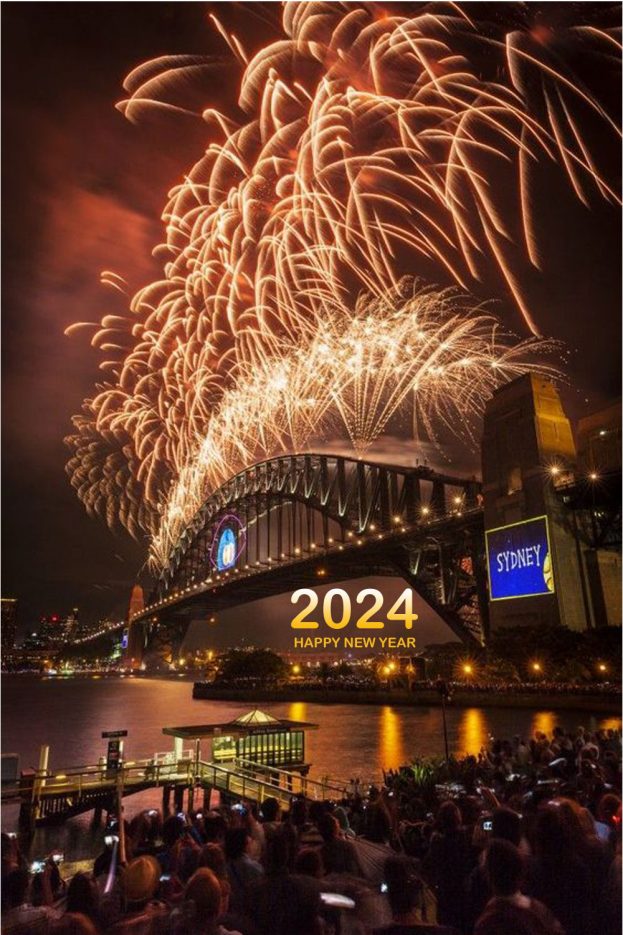 Happy New Year 2024 in Sydney Harbour